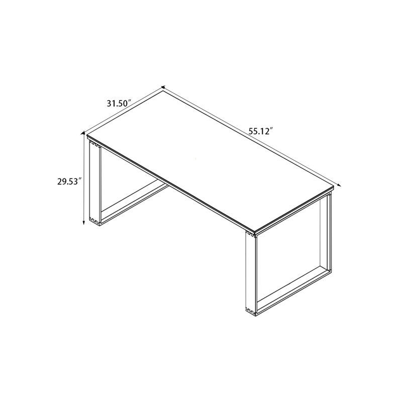 Table de salle à manger Burlywood, H 29,53 po x L 55,12 po x l 31,5 po