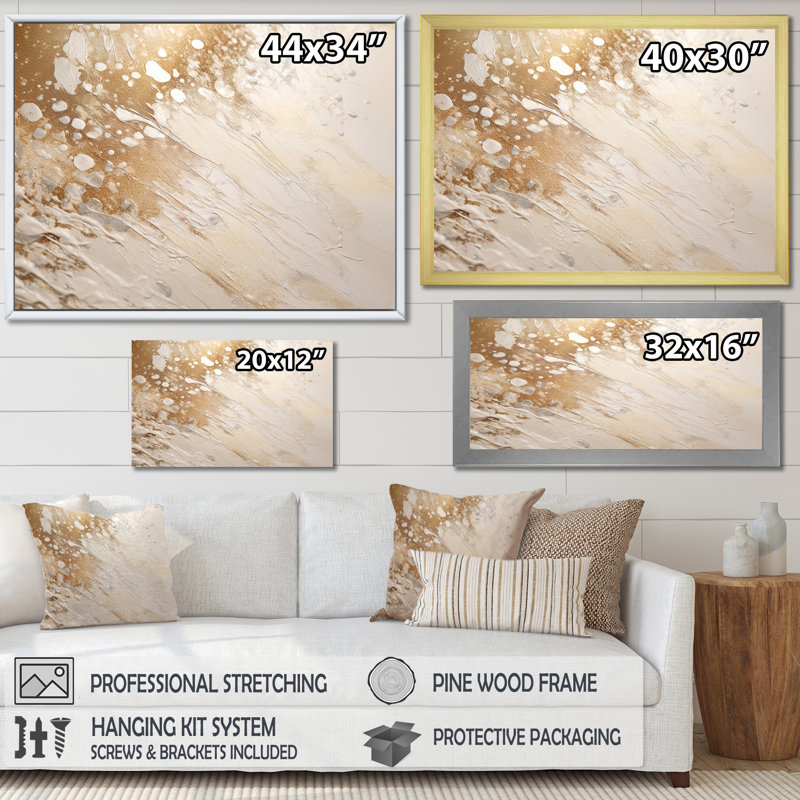 Sediments Abstract Story  - Abstract Canvas Print, Cadre simple noir, H 12 po x l 20 po x P 1 po