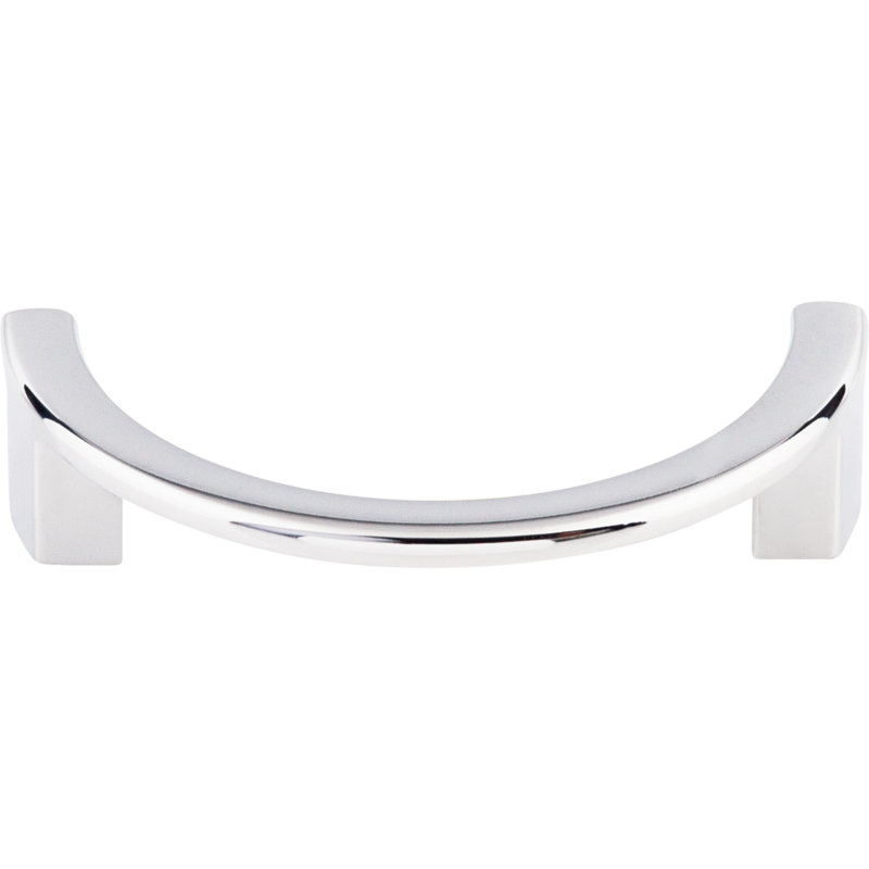 Half Circle Open 3 1/2" Center to Center Finger pull, Polished Chrome