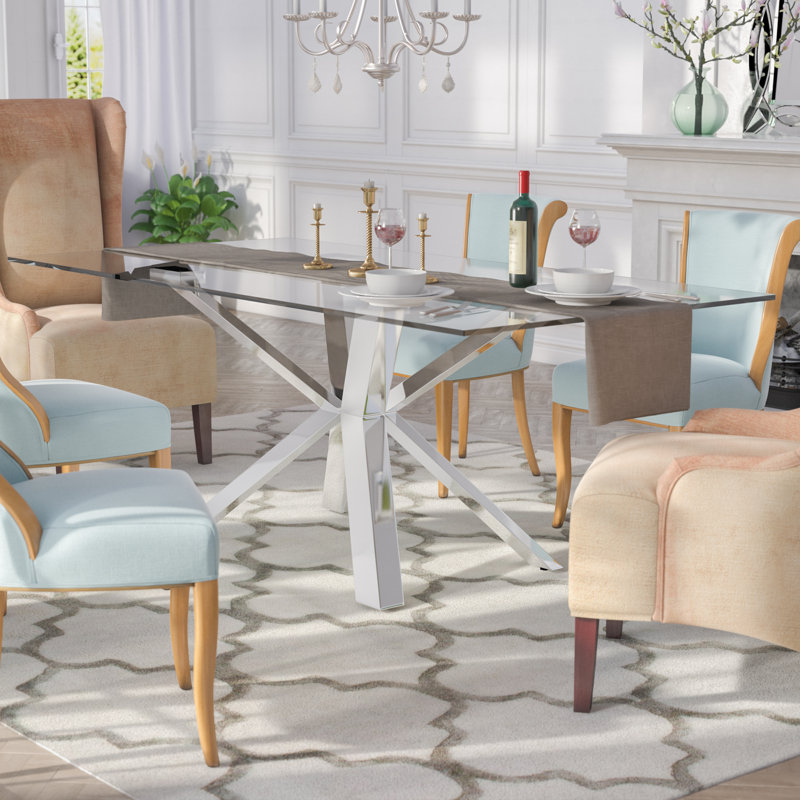 Juno Wilham Dining Table, Chrome