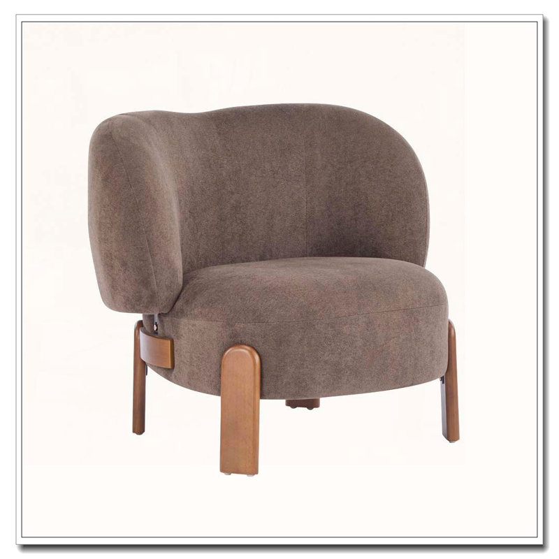 Fauteuil à oreilles, Marron foncé