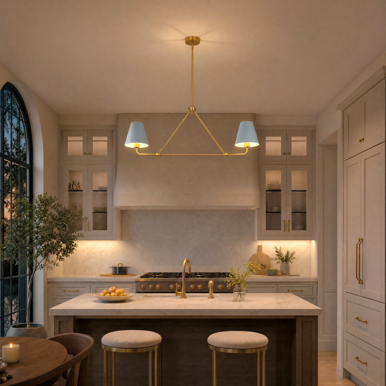 Rome 2-Light Pendant, Blue