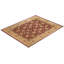 Tapis rouge / brun noué à la main de conception unique 8 pi 3 po x 10 pi 4 po Trudis Mogul