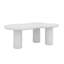 Table basse Cloud, table basse moderne irrégulière 44 po x 25,9 po avec plateau en panneau de fibres à densité moyenne de 1,5 po d'épaisseur, bord arrondi et 3 pieds robustes-121081855