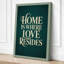 Home Is Where Love Resides Typography - Wrapped Canvas-369896406-369895469