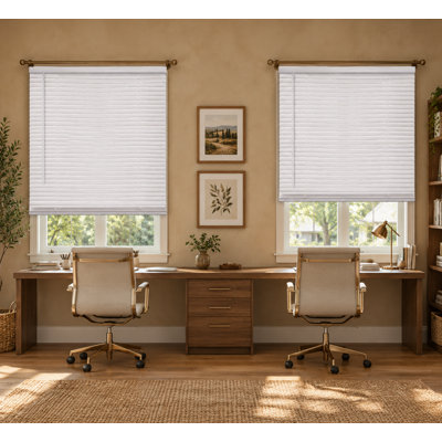Mini-store sans cordon blanc perle de 1 po avec lattes flexibles, mesurant l 30 po x H 48 po.