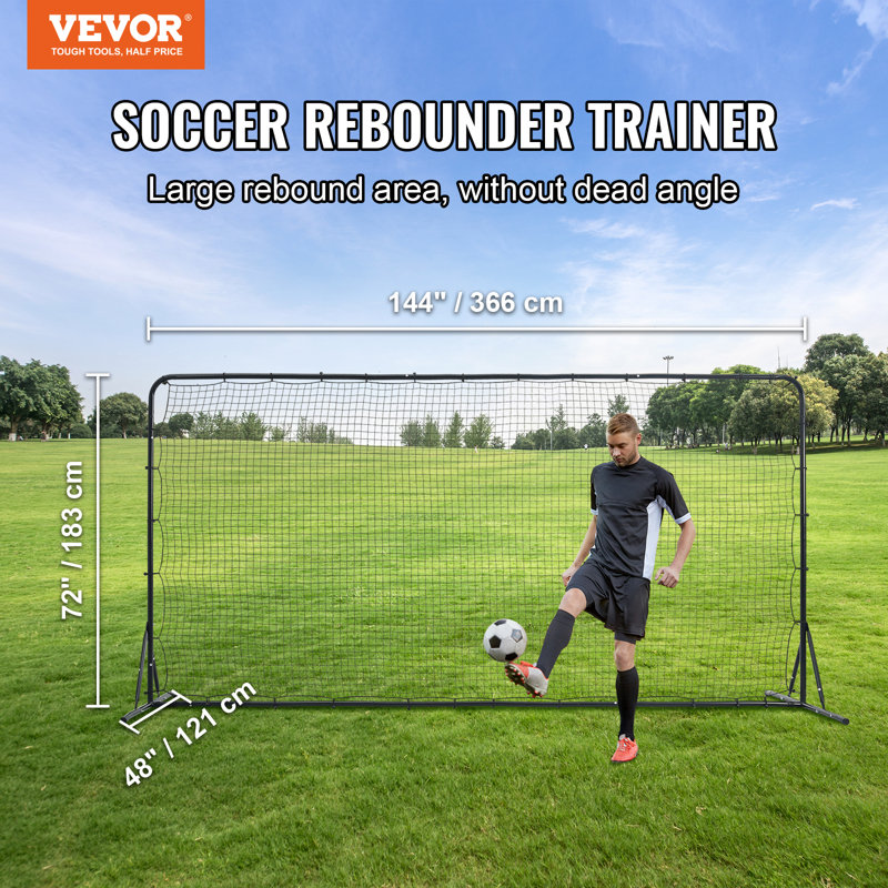 Filet de rebond de soccer VEVOR, 12 x 6 pi