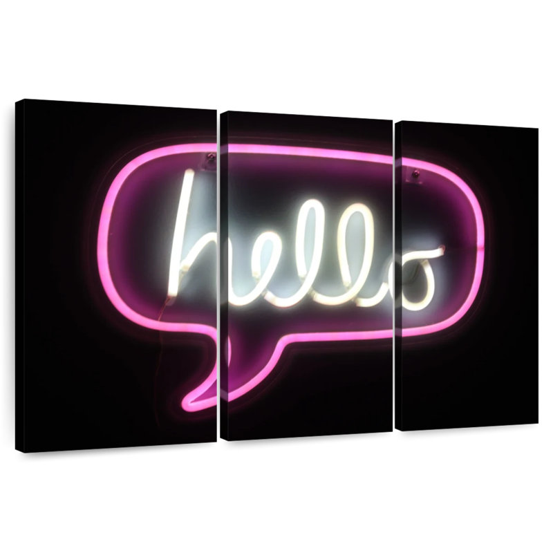 Tergel Neon Hello Sign, 20" H x 33" W