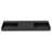 Juniper 72" Wall Mounted Solid Surface Floating Bathroom Sink with Concealed Drain - Black, No Faucet Hole-76720987-76720982