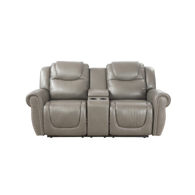 Mocha Faux Leather Home Theater Seating