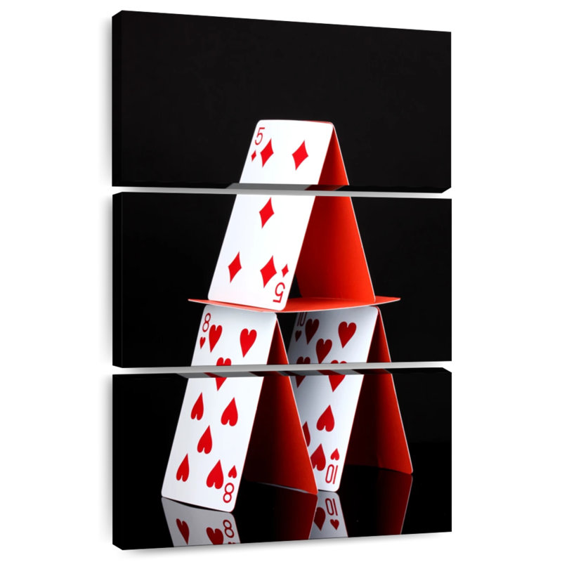 Cartes à jouer empilées Senne, H 45 po x l 28 po