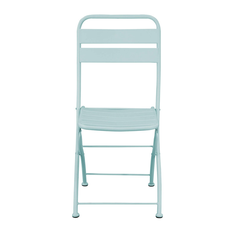 MoretinMarsh Steel Patio Folding Chair Folding Chair Set, Green