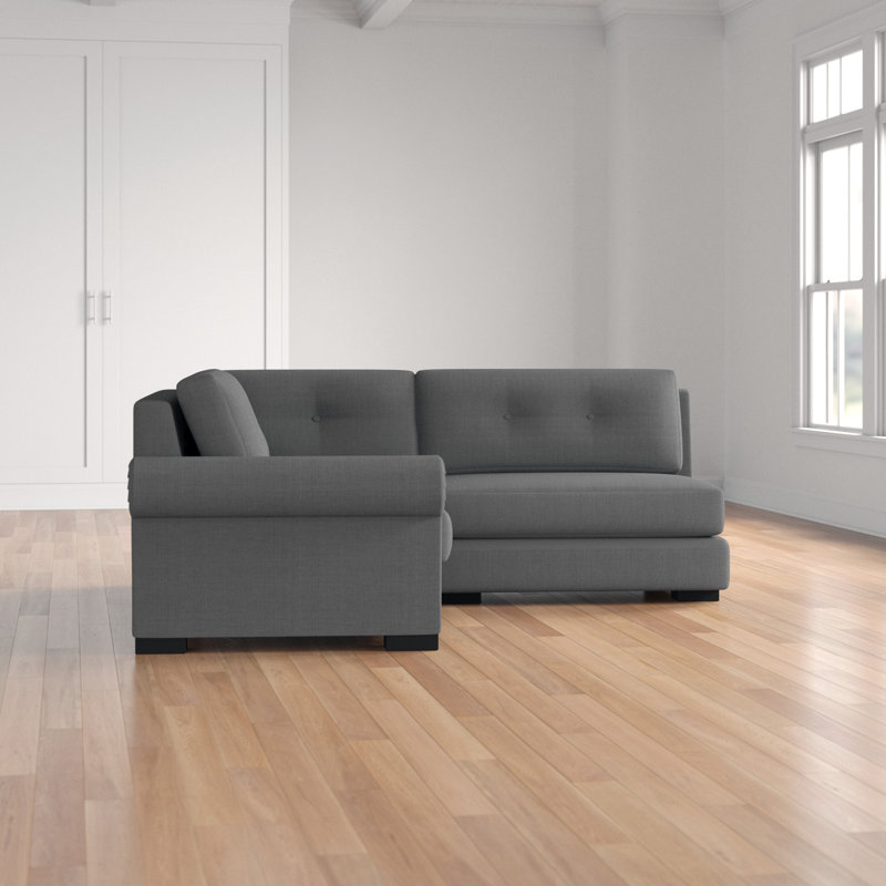 Mosely Upholstered L-Shaped Sectional, Charcoal Revolution®, Right Hand Facing