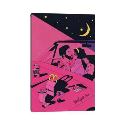 Midnight Car Kiss by Cosmo - Print on Canvas