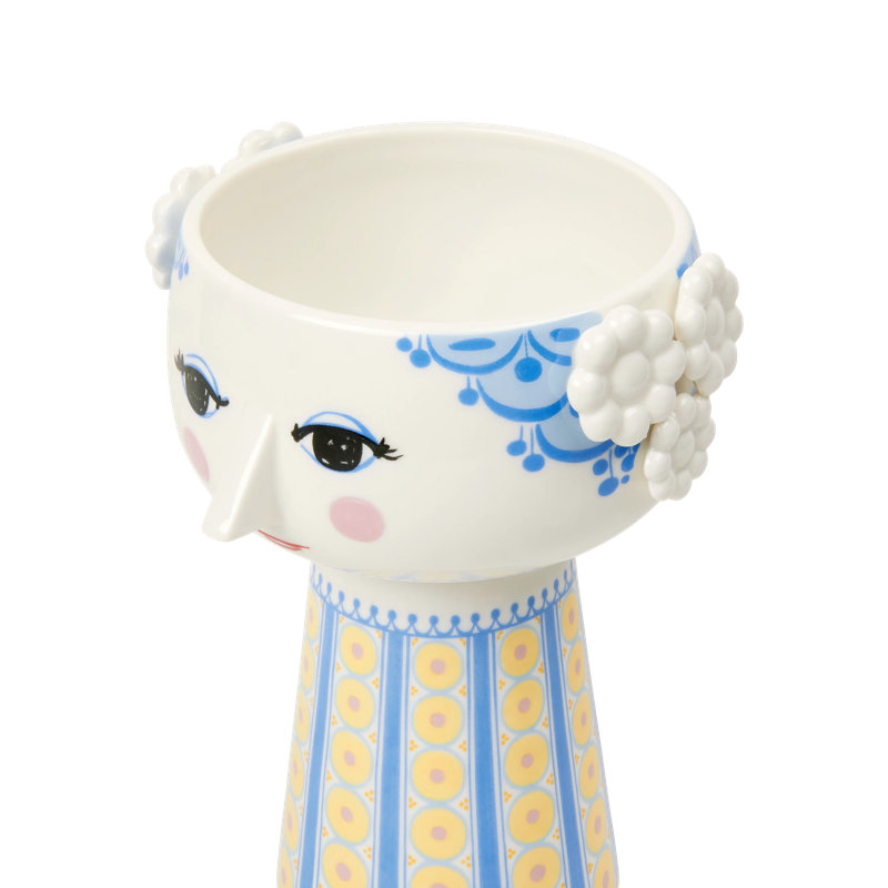 Eva Ceramic / Porcelain Table Vase, Blue