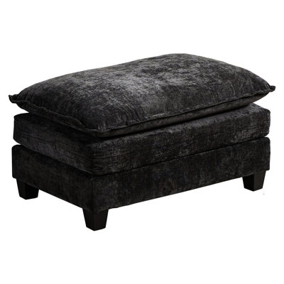 Nuage, chenille noire respirante, canapé modulaire moderne pour espace de vie principal, siège à double couche, réglable, proportions généreuses mi-douces, design américain, revêtement en velours luxueux,
