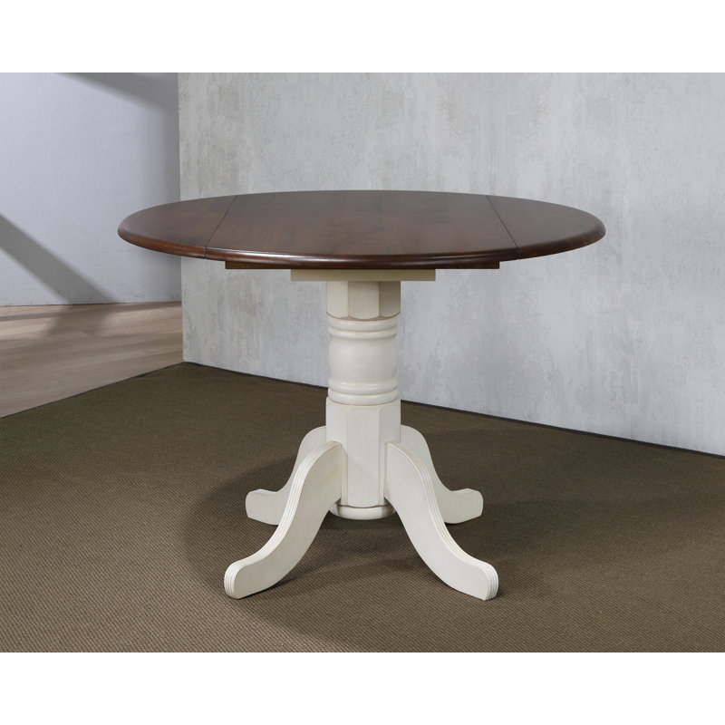 Azizi Extendable Solid Wood Dining Table, White