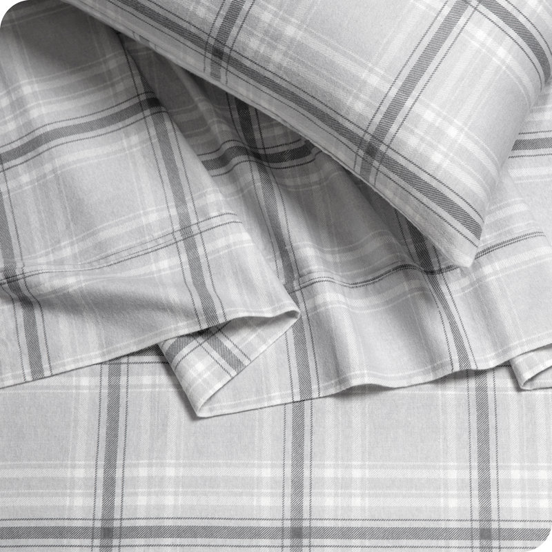 Ensemble de literie en flanelle 100 % coton, Ensemble de draps très grand californien avec 2 t