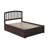 Bharmal Solid Wood Arched Slat Platform Bed with Footboard & Full Roll Out Trundle-1800260029