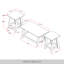 Table basse moderne avec base ouverte en blanc-613086446