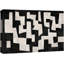 Abstrait noir et blanc, motif géométrique découpé, photos de salon moderne, impression sur toile encadrée-126092965-126092963