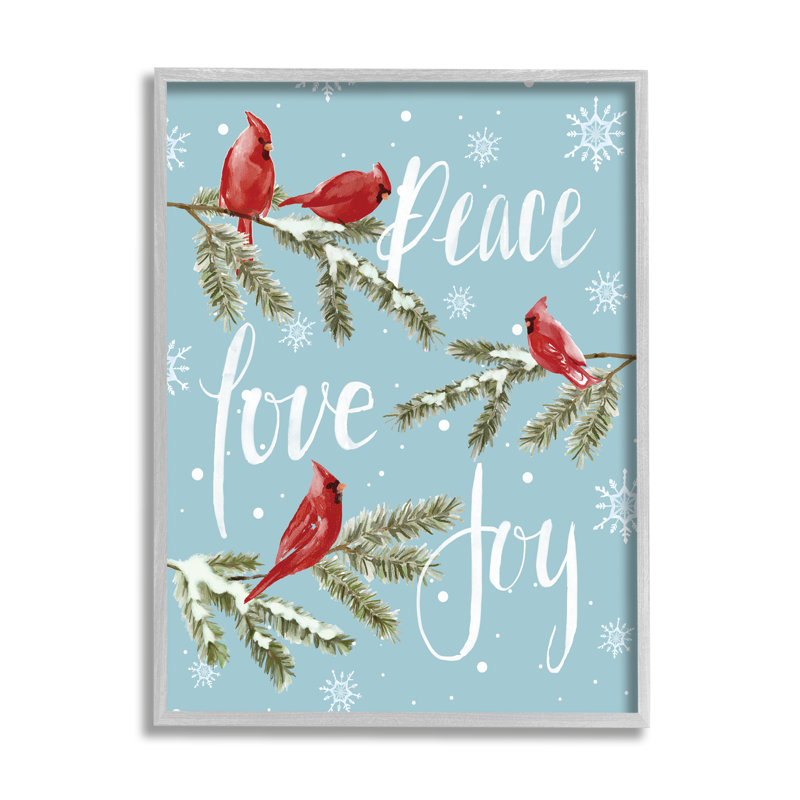 Winter Cardinals perché par Dogwood, H 30 po x l 24 po x P 1,5 po, Estampe numérique Farmhouse
