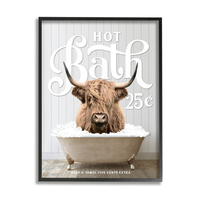 " Vintage Bathroom Cattle " by Lettered And Lined