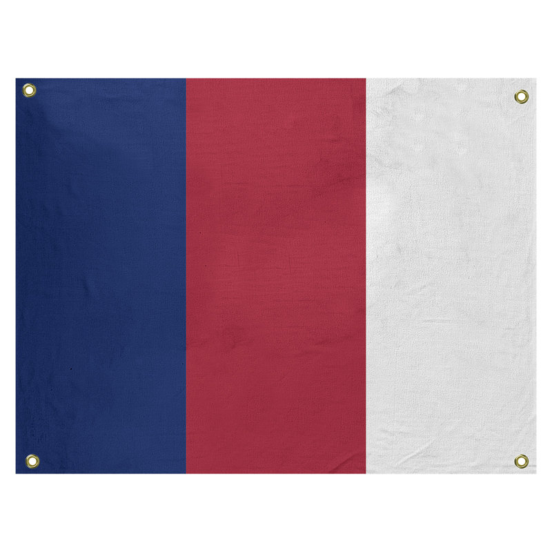 Tapisserie tennessee en polyester, H 59 po x l 80 po, Bleu marine / rouge / blanc