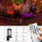 66ft 200 Led Rgb Color Changing String Lights With Remote, 24 Colors, Waterproof, Indoor And Outdoor Twinkle Lights
