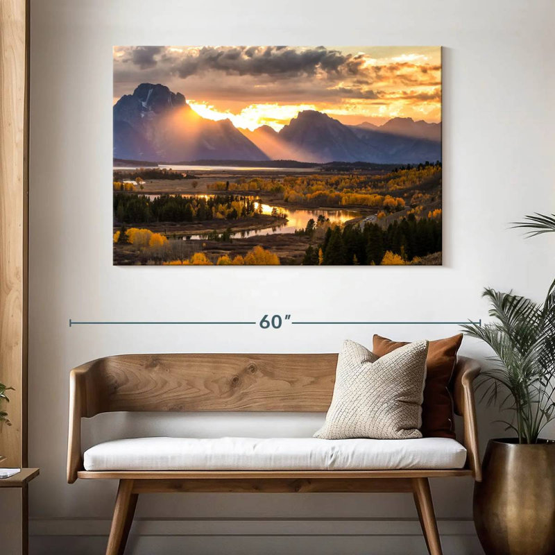Vue panoramique d'Alvord Grand Teton, H 32 po x l 48 po