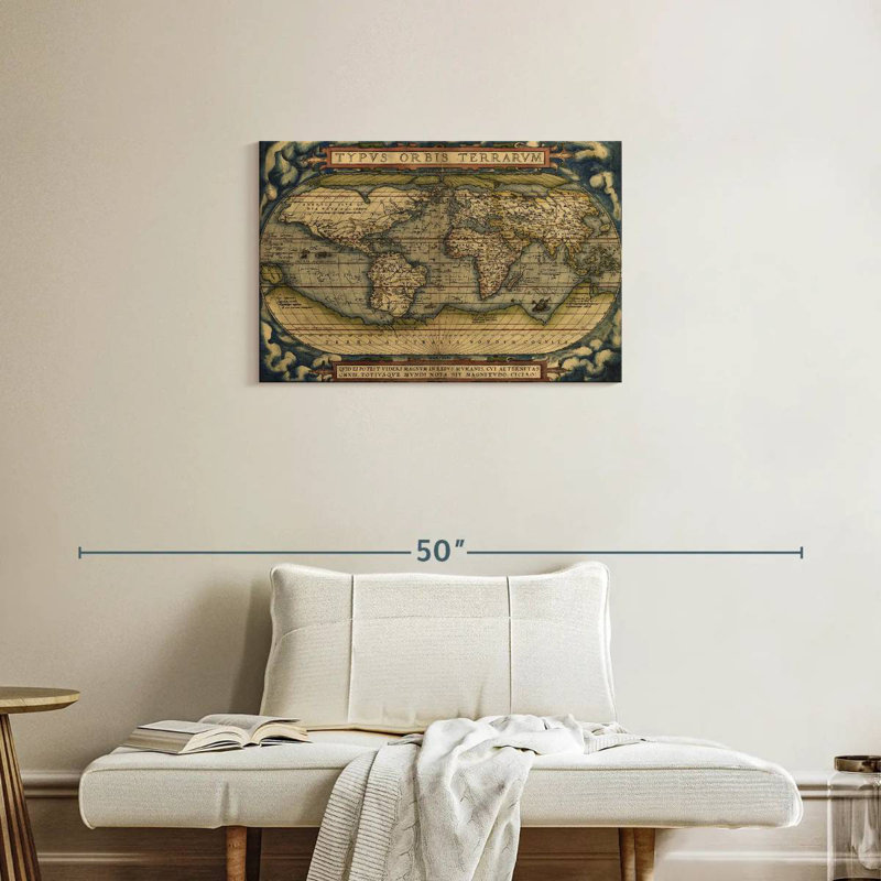 Carte antique d'Aliaz, H 20 po x l 30 po