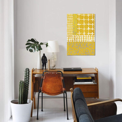 «Golden Blockprint I», impression sur toile
