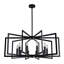 36" Modern Black Geometric Chandelier