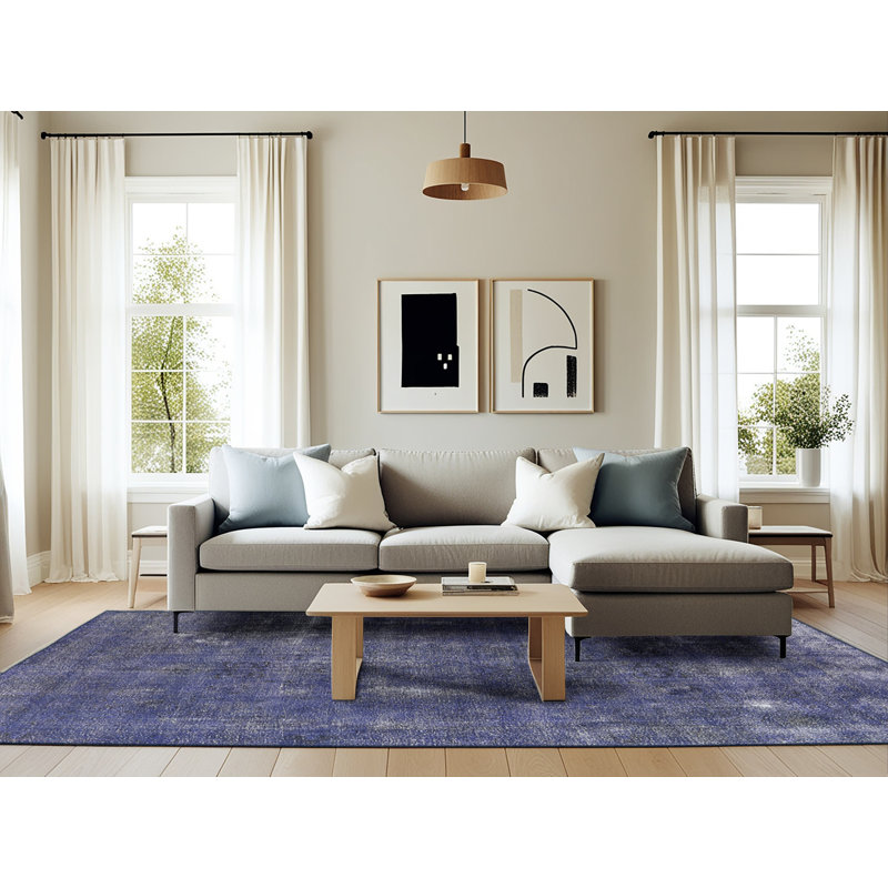 Tapis oriental bleu, Rectangle 6 pi x 9 pi