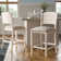 Authement Upholstered Counter Stool with Solid Wood Frame
