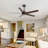 52 Inch Pull Chain Ceiling Fan, Ceiling Fan With Quiet Dc Motors For Indoor Bedroom, Living Room, 5 Wood Blades, 3Speeds Adjustable-555976932