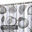 Rideau de douche imperméable à l'encre blanche avec 12 crochets-602504643