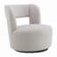 Fauteuil demi-tonneau pivotant en tissu Teddy-1660055780