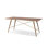 Modern Nut-Brown Rectangular Solid Wood Dining Table