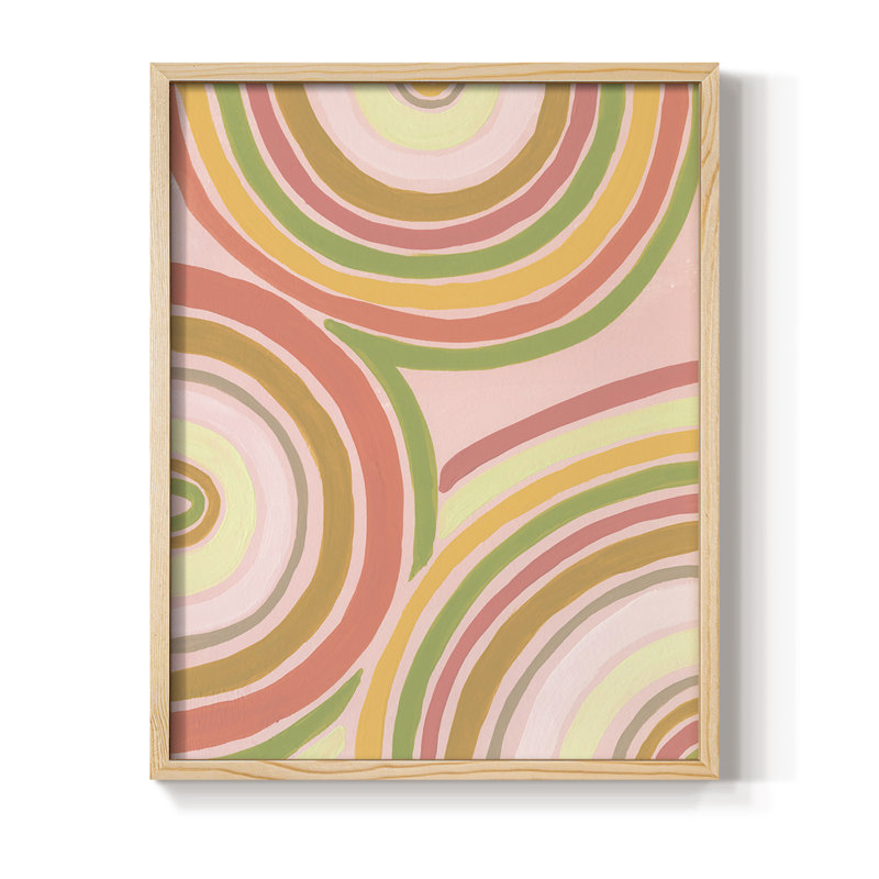 «Abstract Rainbow II», reproduction encadrée - bois massif, H 30 po x l 24 po