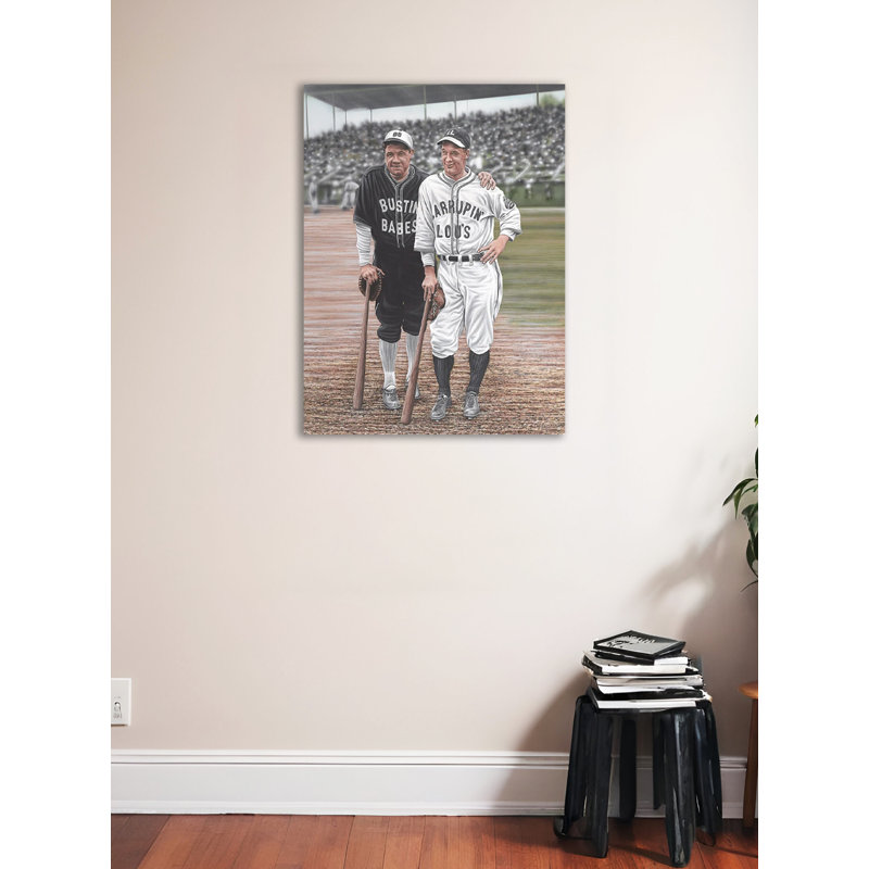 «Babe Ruth and Lou Gehrig» par Darryl Vlasak, impression sur toile tendue, H 32 po x l 24 po x P 1,5 po