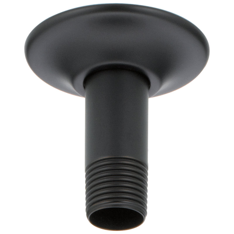 Universal Showering Components Shower Arm and Flange, Matte Black