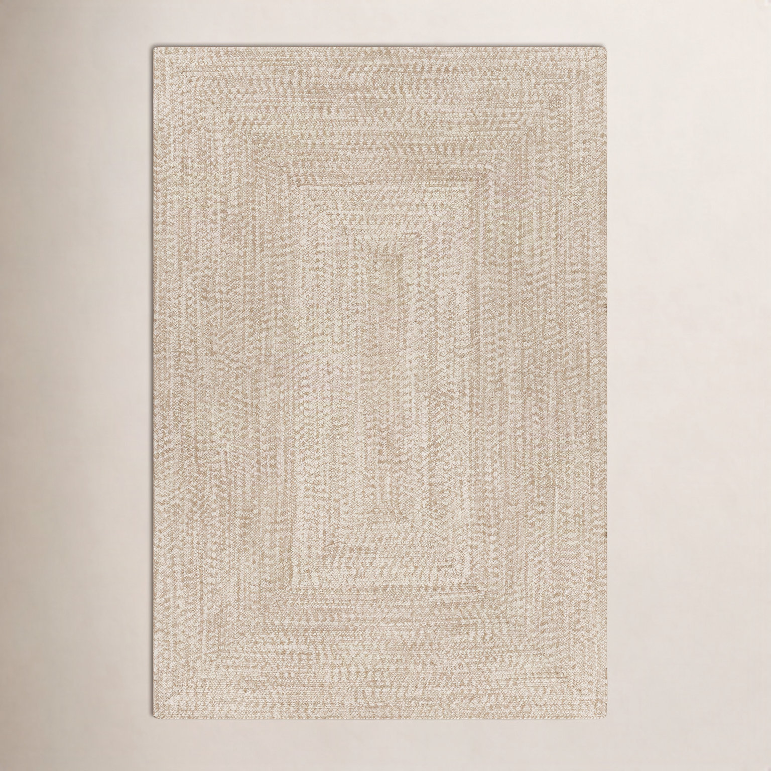 Leroux Beige Outdoor Rug, Rectangle 6' x 9'
