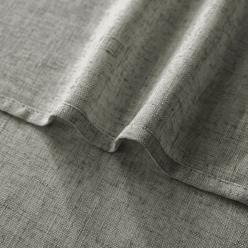 Paire de rideaux semi-transparents avec œillets Draycott, L 52 po x L 96 po, Gris foncé
