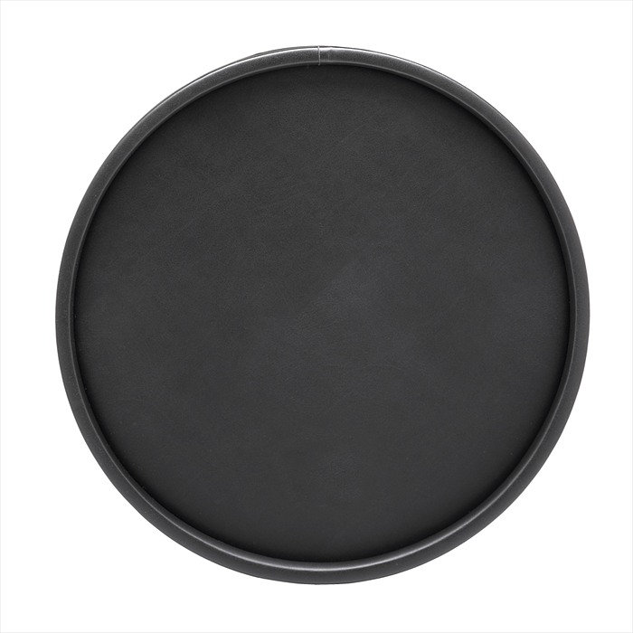 Plateau en similicuir de luxe Keeney, Noir