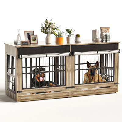 Meuble pour chien pour 2 chiens