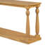 Console vintage en grain de bois avec tablette inférieure et 4 pieds de vase-1613254136
