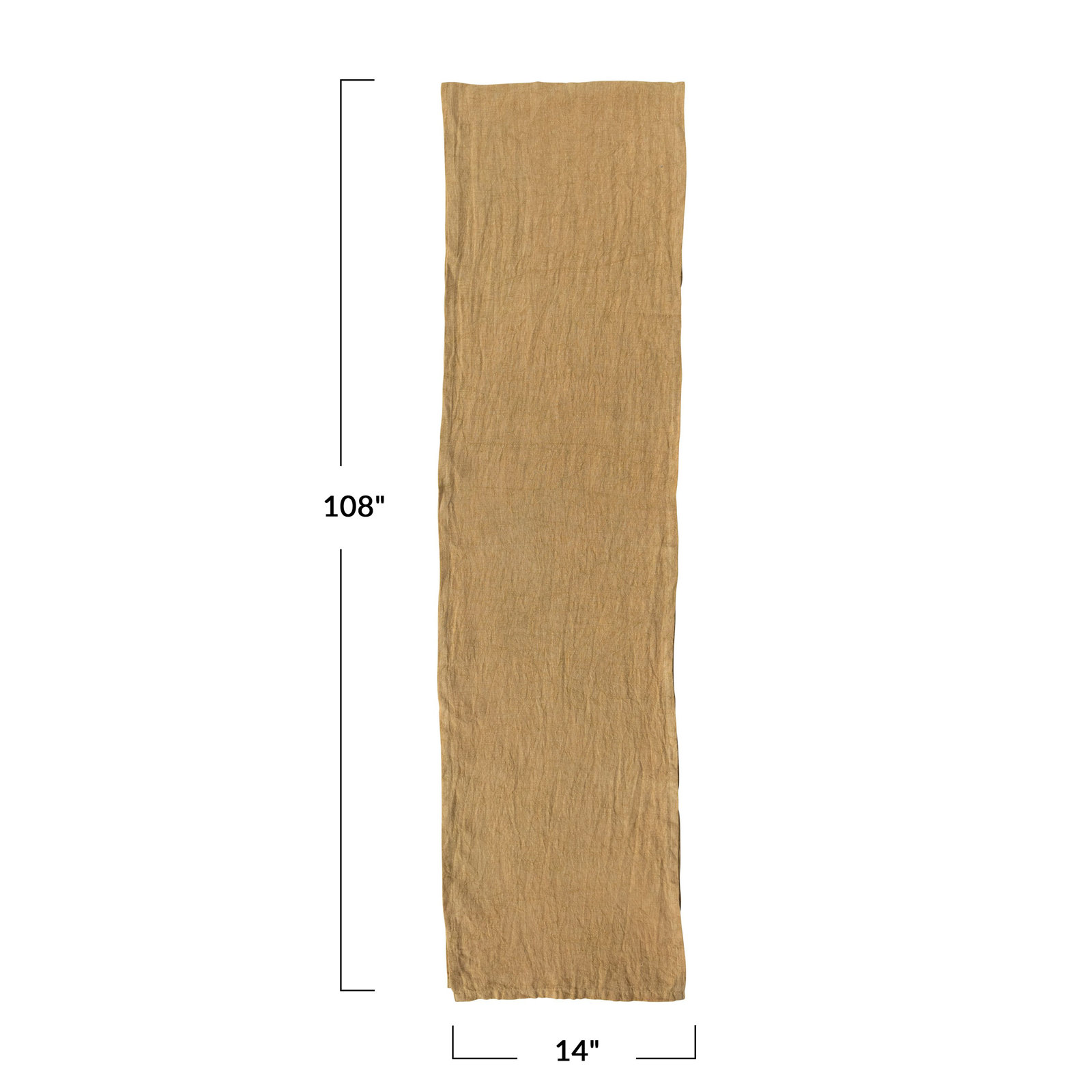 Vernon Rectangle Linen Table Runner, Yellow