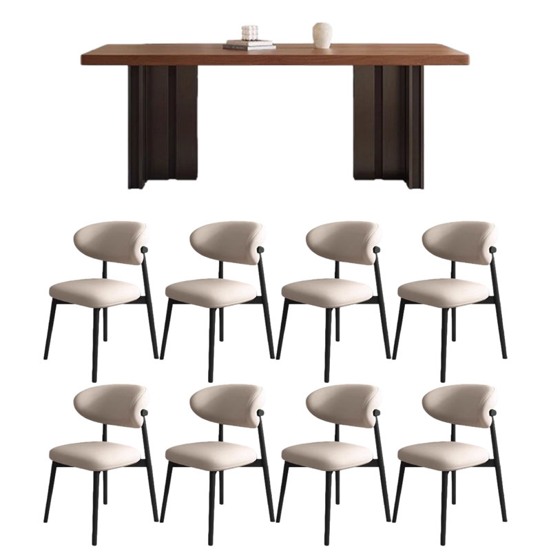 Table de salle à manger rectangulaire, H 29,53 po x L 70,78 po x l 35,43 po, 9
