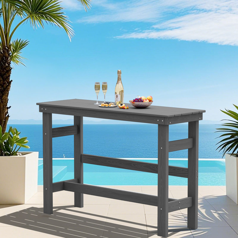 Raise Rectangular Outdoor Table, Gray